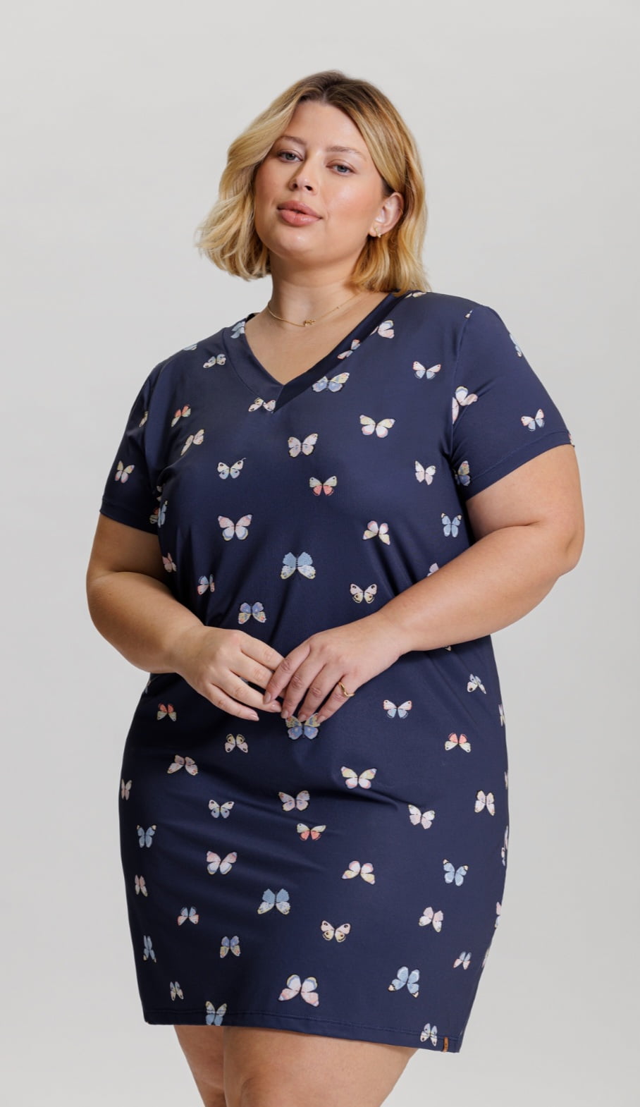 CAMISOLA FEMININA  BORBOLETAS PLUS SIZE