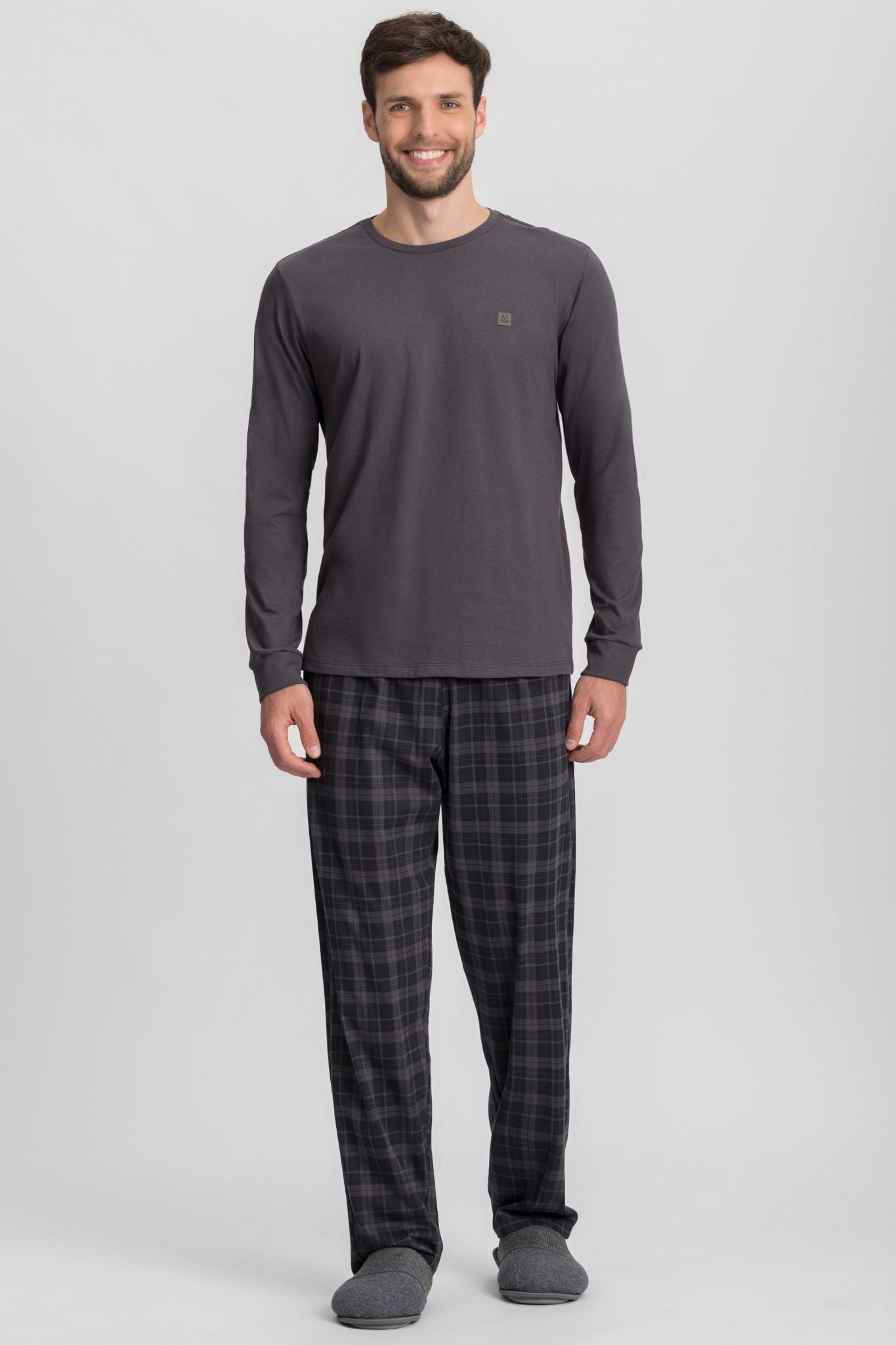 PIJAMA MASCULINO LONGO TIÊ