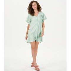 CAMISOLA FEMININA GREEN COM BOTÕES