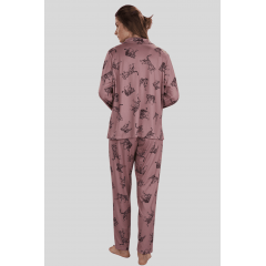 PIJAMA FEMININO COM ABERTURA FRONTAL VALENTINA TIGGERS