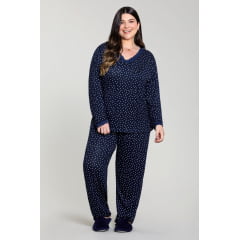 PIJAMA FEMININO LAVÍNIA EM VISCOLYCRA PLUS SIZE