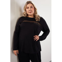 PIJAMA FEMININO EM VISCOLYCRA  LUISA PLUS SIZE