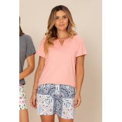 SHORT DOLL FEMININO PRIMAVERA PÊSSEGO