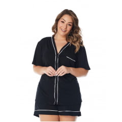 SHORT DOLL FEMININO TATI COM BOTÕES PLUS SIZE 