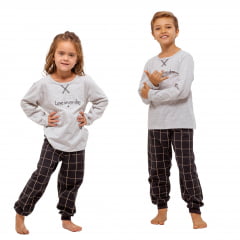        PIJAMA INFANTIL LONGO KIM FLANELA