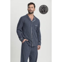 PIJAMA MASCULINO LONGO COM ABERTURA FRONTAL CESAR