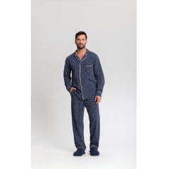 PIJAMA MASCULINO LONGO COM ABERTURA FRONTAL CESAR