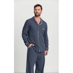 PIJAMA MASCULINO LONGO COM ABERTURA FRONTAL CESAR