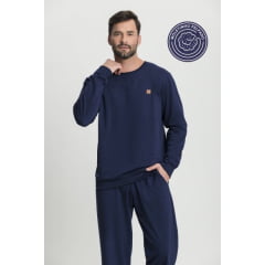 PIJAMA MASCULINO LONGO MOLETINHO FELPADO BENJAMIN