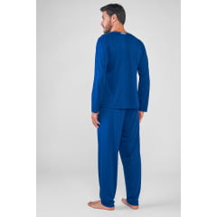 PIJAMA MASCULINO LONGO PETER AZUL MARINHO 