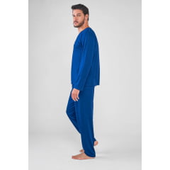 PIJAMA MASCULINO LONGO PETER AZUL MARINHO 