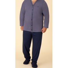 PIJAMA MASCULINO  LONGO COM ABERTURA FRONTAL  JONAS PLUS SIZE