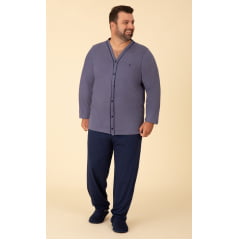 PIJAMA MASCULINO  LONGO COM ABERTURA FRONTAL  JONAS PLUS SIZE